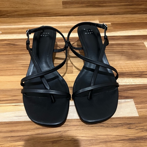 Black Strap Heels - Picture 1 of 8